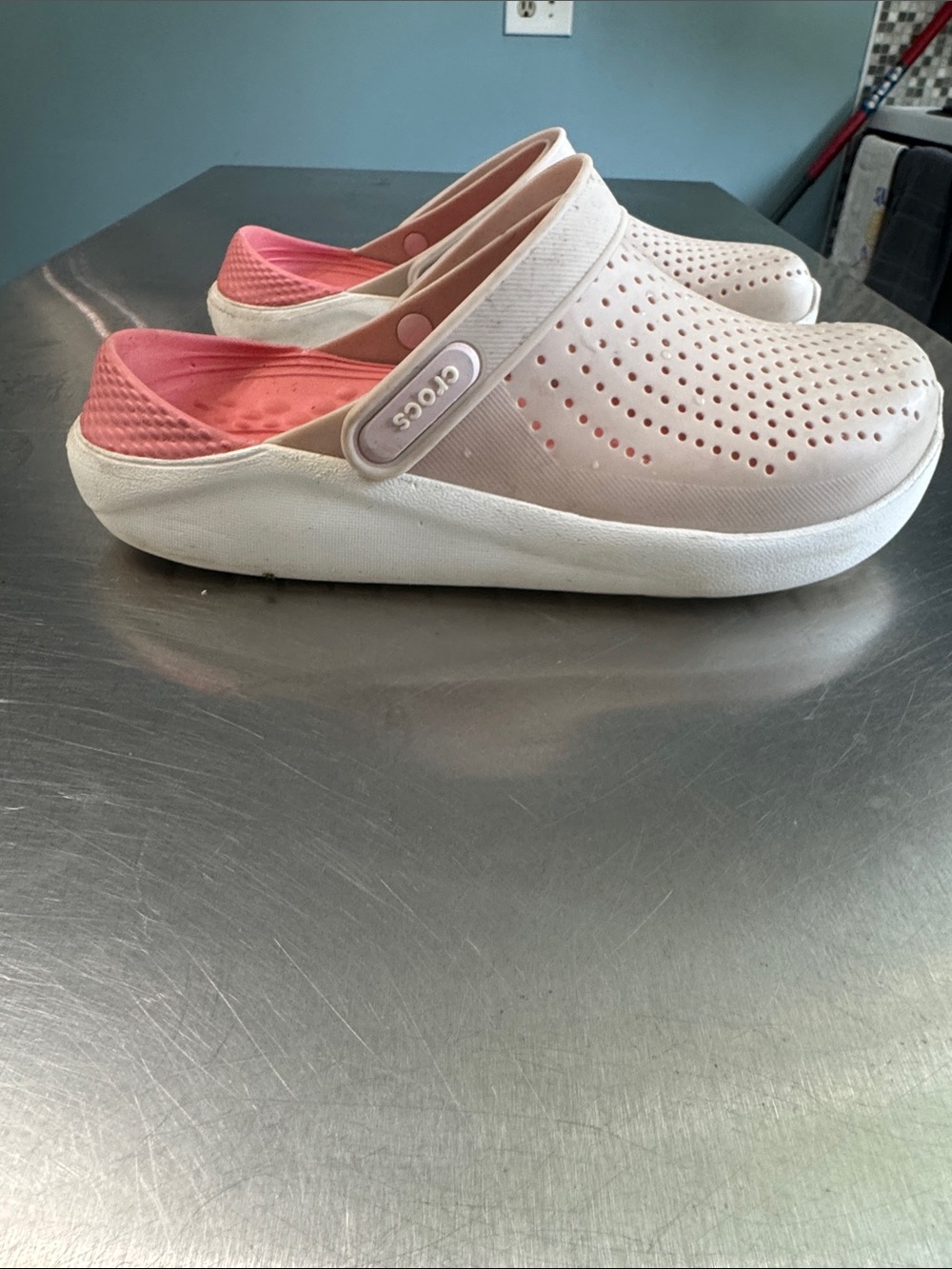 CROCS LiteRide Slip-On Clog in Light Pink with Pink Lining